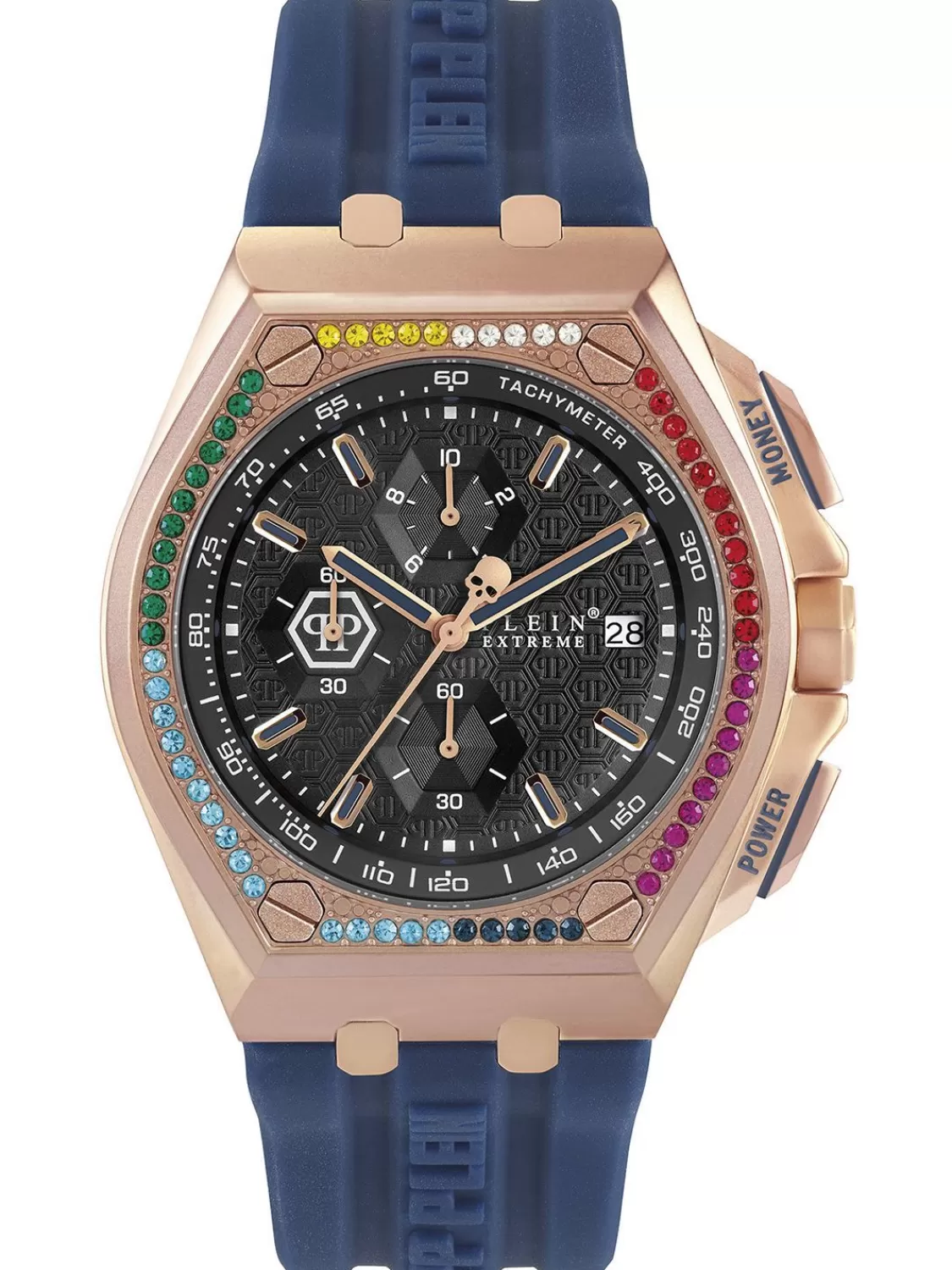 Philipp Plein Herren-Chronograph Extreme Blau/Rosegoldfarben | Herrenuhren