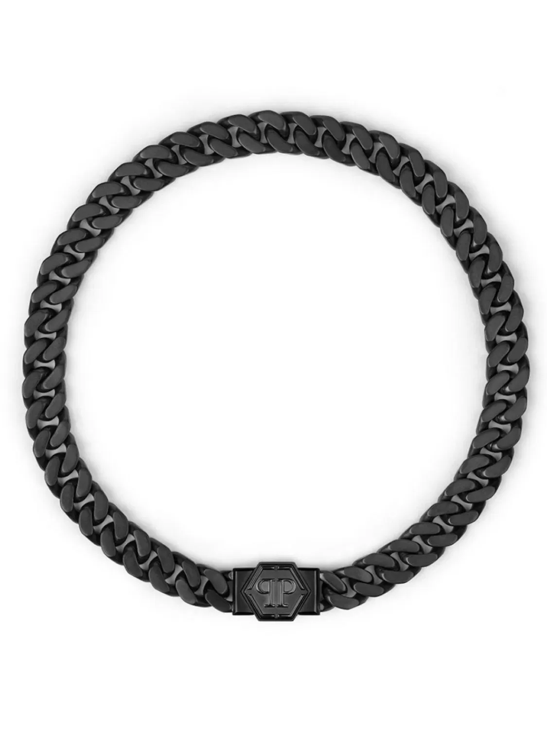 Philipp Plein Herrenkette Edelstahl Grau Hexagon | Herrenschmuck