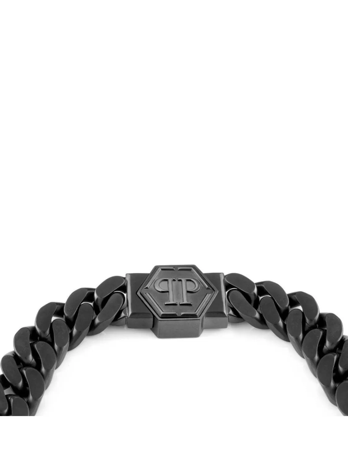 Philipp Plein Herrenkette Edelstahl Grau Hexagon | Herrenschmuck