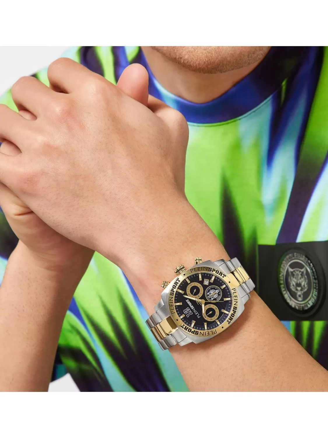 Philipp Plein Herrenuhr Chronograph Wildcat Bicolor/Blau | Herrenuhren