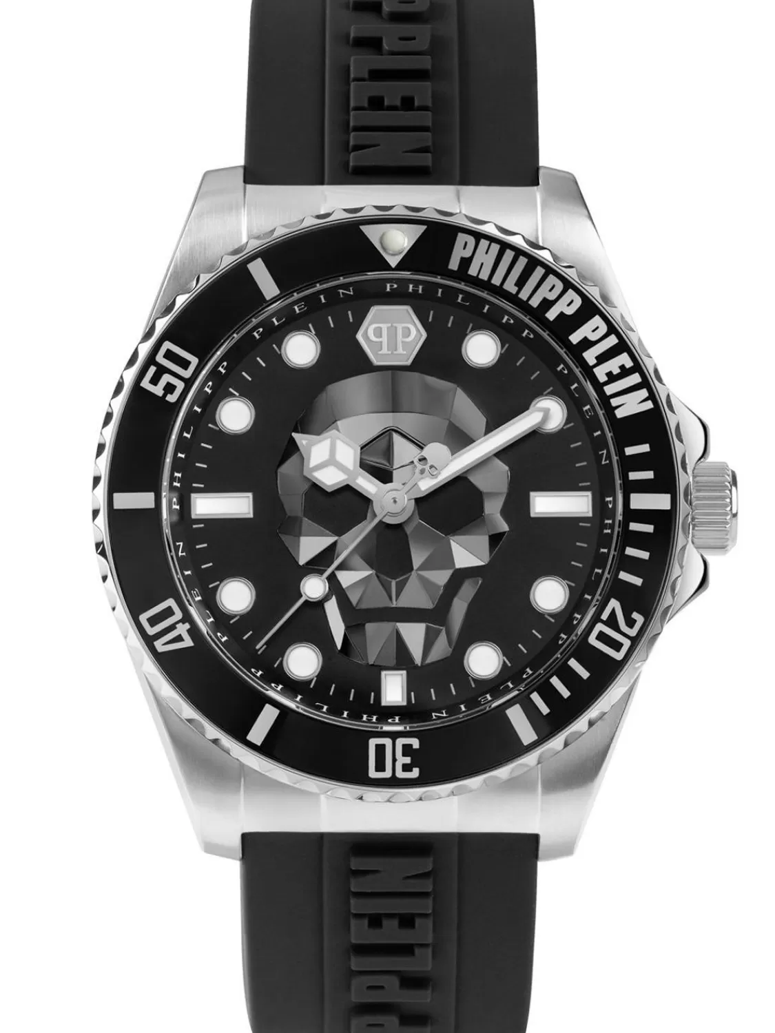 Philipp Plein Herrenuhr The $Kull Diver Schwarz/Stahl | Herrenuhren