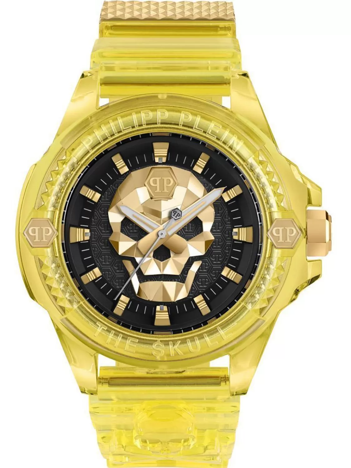 Philipp Plein Unisex Armbanduhr The $Kull Synthetic Gelb | Herrenuhren