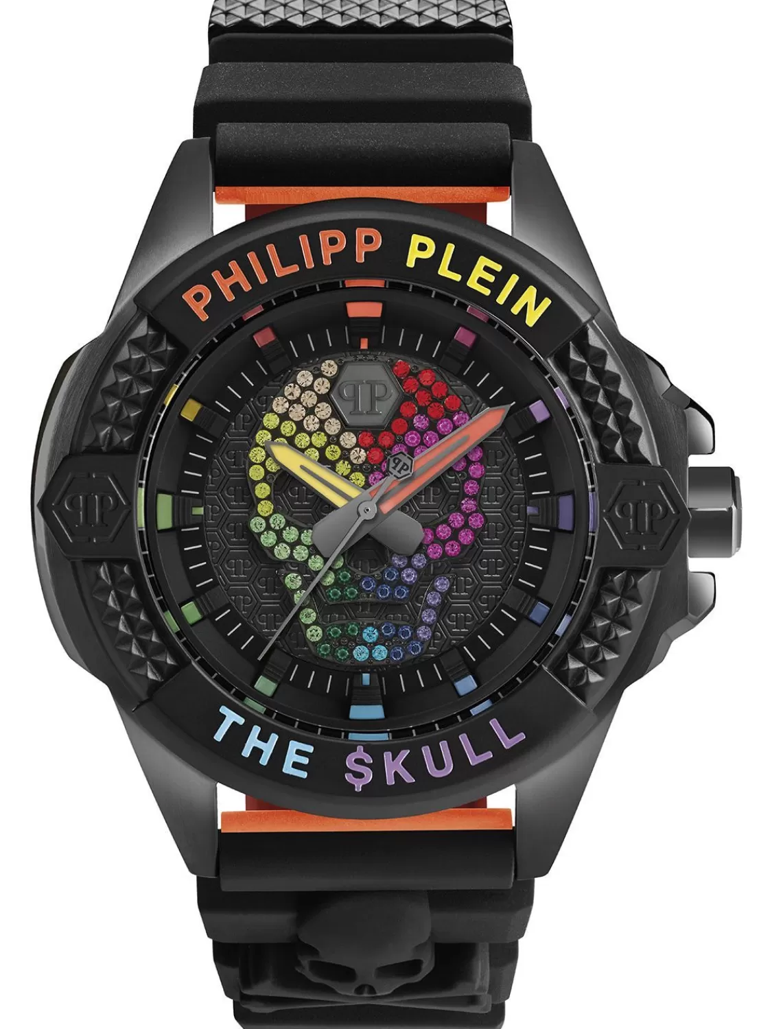 Philipp Plein Unisexuhr The Skull Schwarz/Regenbogen | Herrenuhren