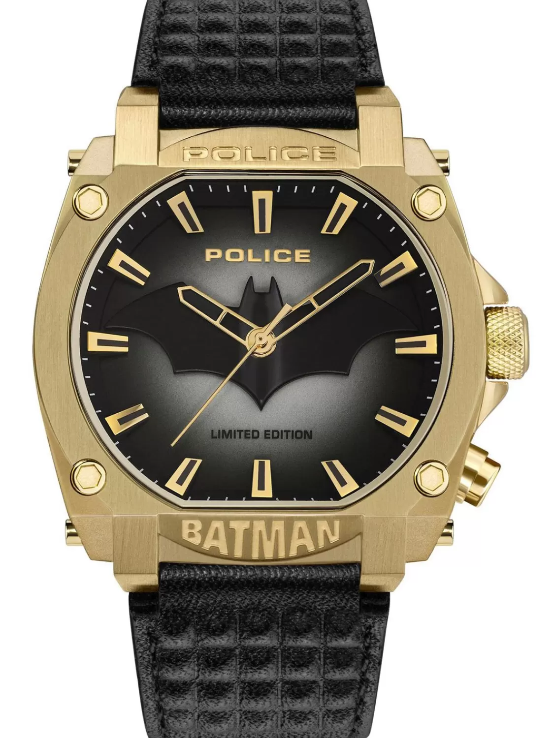 Police Armbanduhr Batman Limited Edition Schwarz/Goldfarben | Herrenuhren