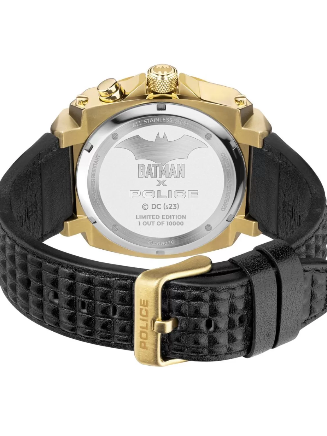 Police Armbanduhr Batman Limited Edition Schwarz/Goldfarben | Herrenuhren