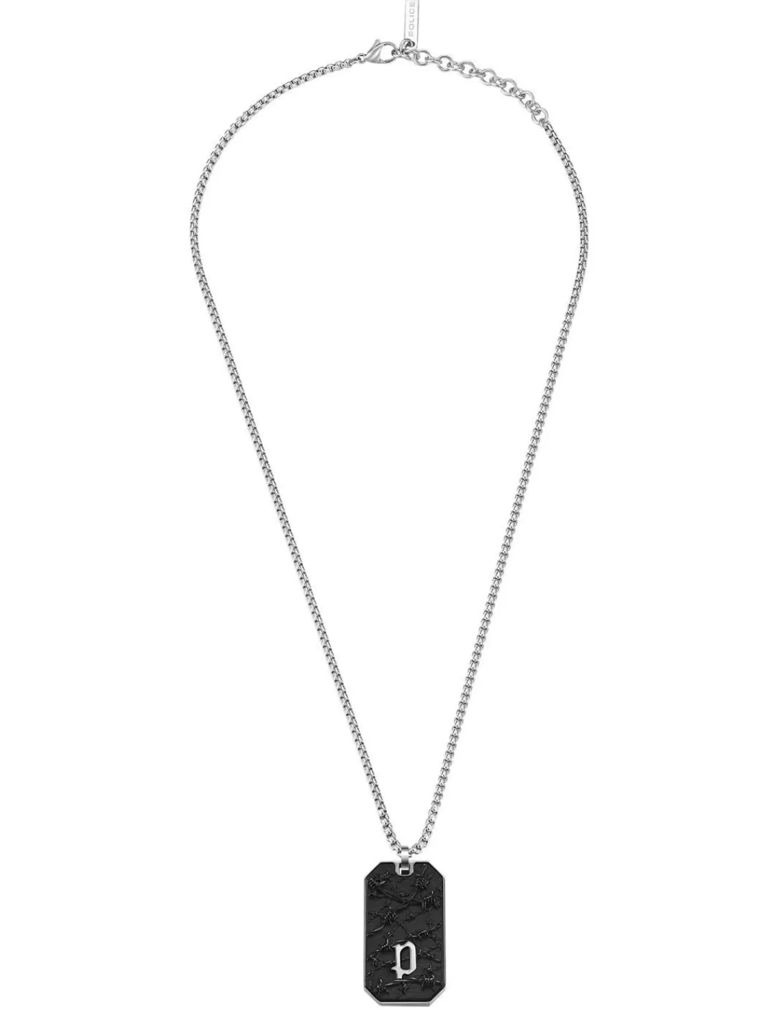 Police Herren-Halskette Dog Tag Edelstahl Wire | Herrenschmuck