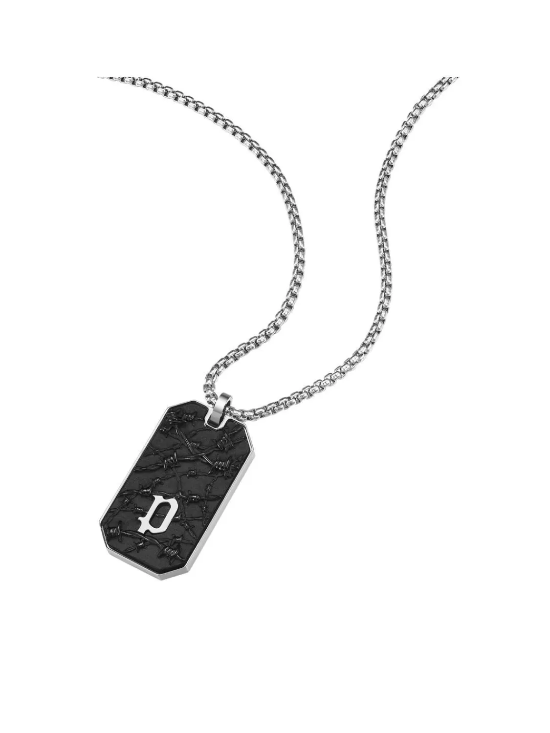 Police Herren-Halskette Dog Tag Edelstahl Wire | Herrenschmuck