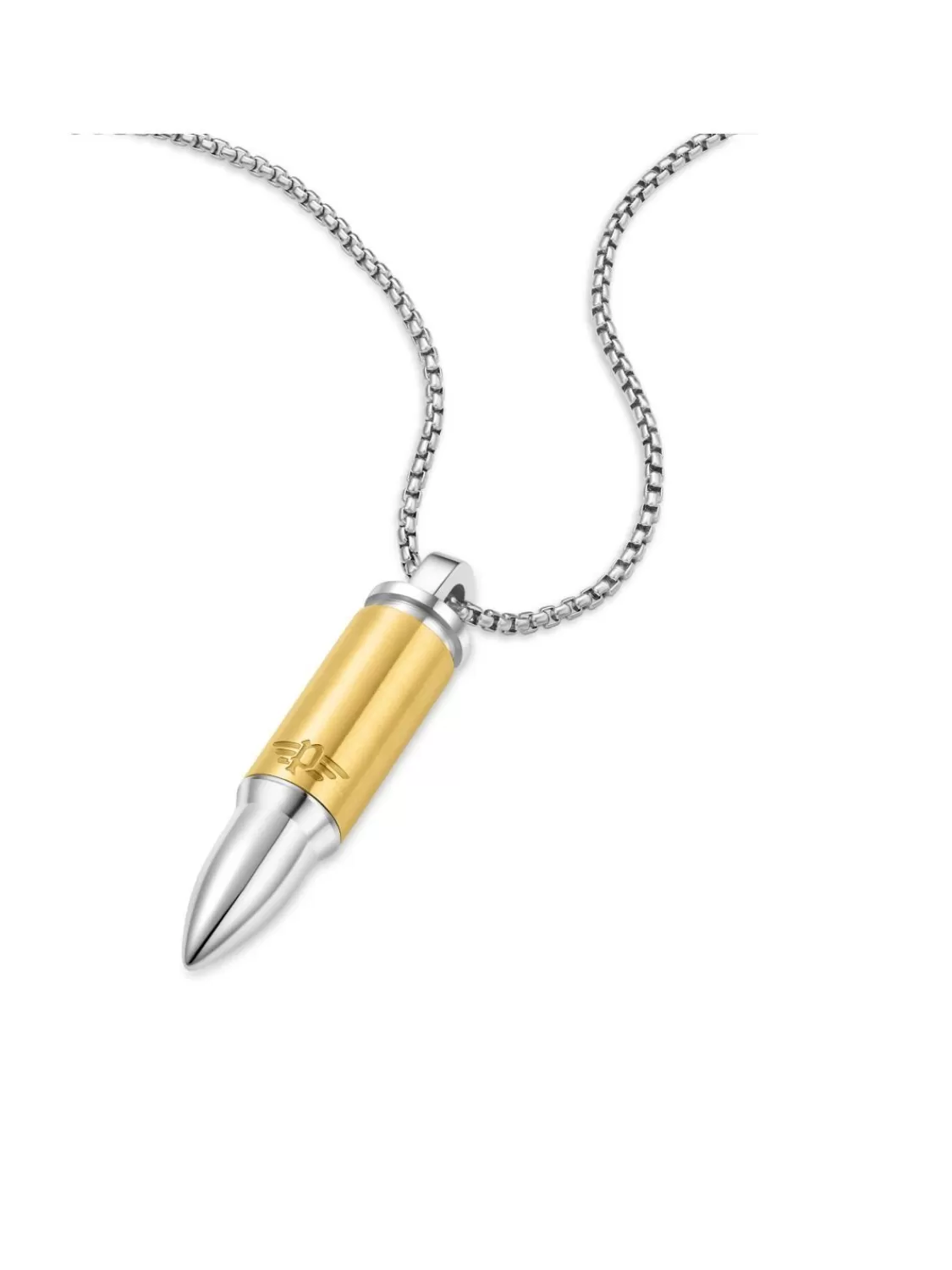 Police Herren-Halskette Edelstahl Bicolor Bullet | Herrenschmuck