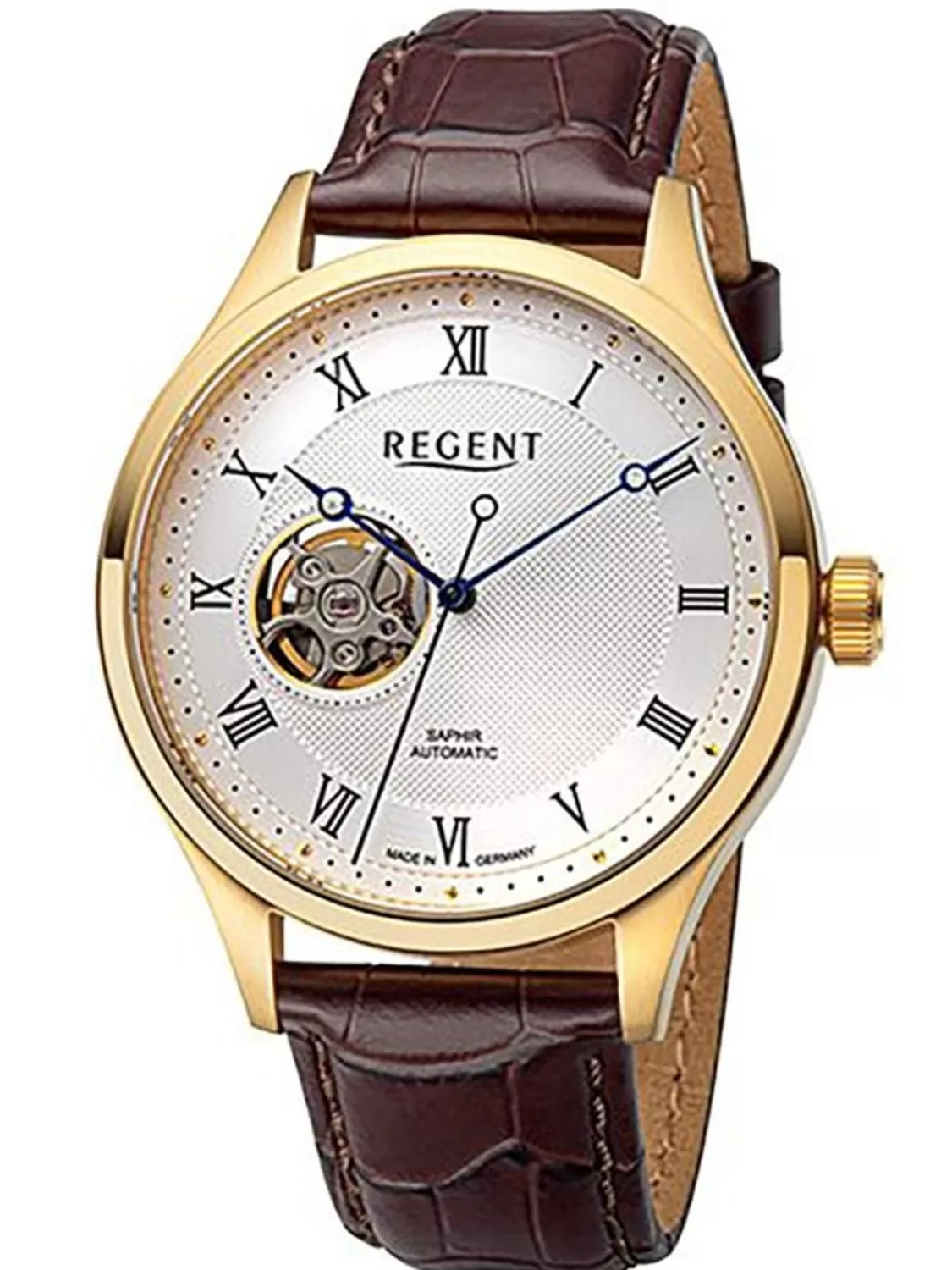 Regent Herren-Armbanduhr Automatik Open Heart | Herrenuhren