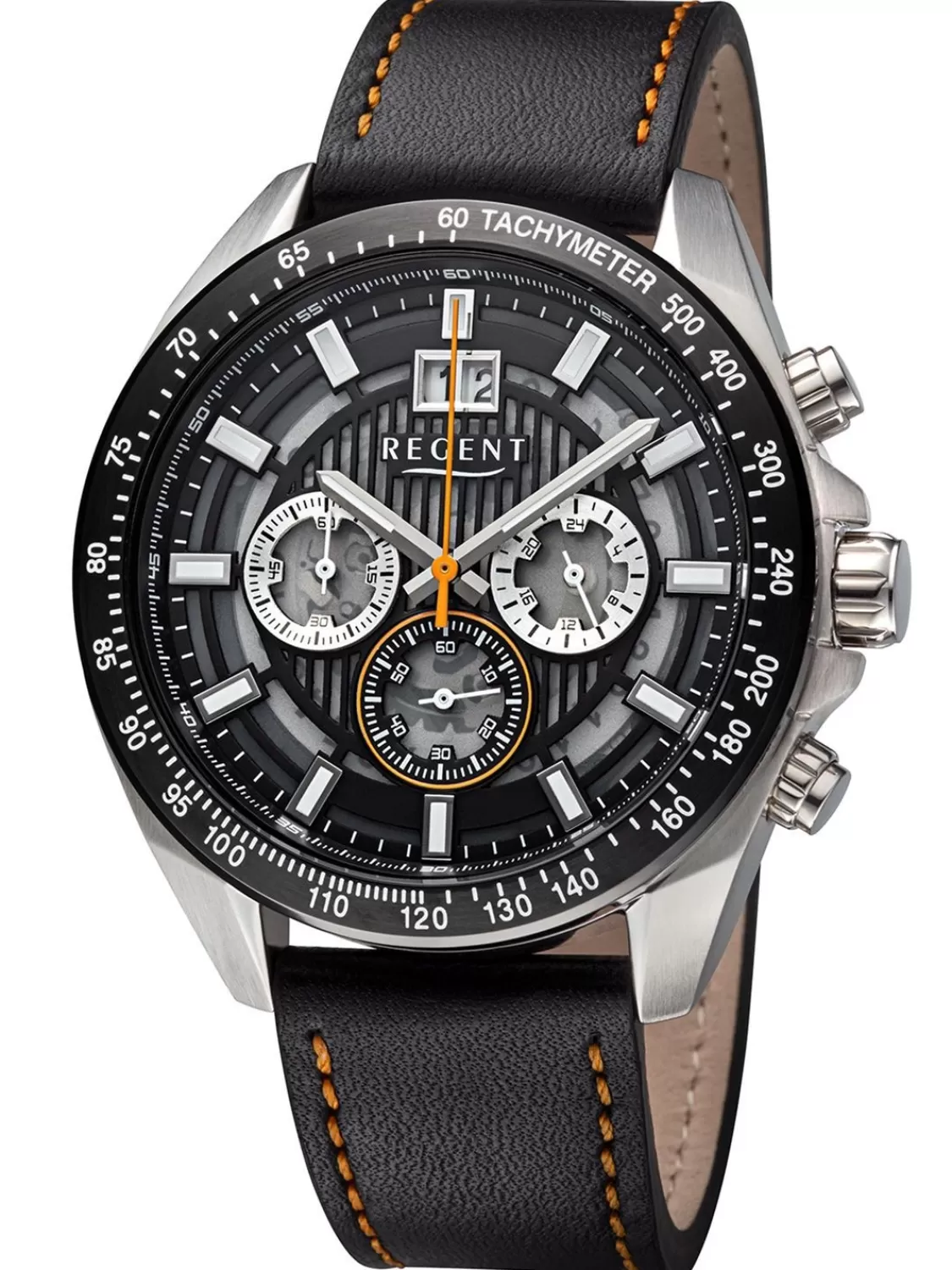 Regent Herrenuhr Chronograph Mit Lederband | Herrenuhren