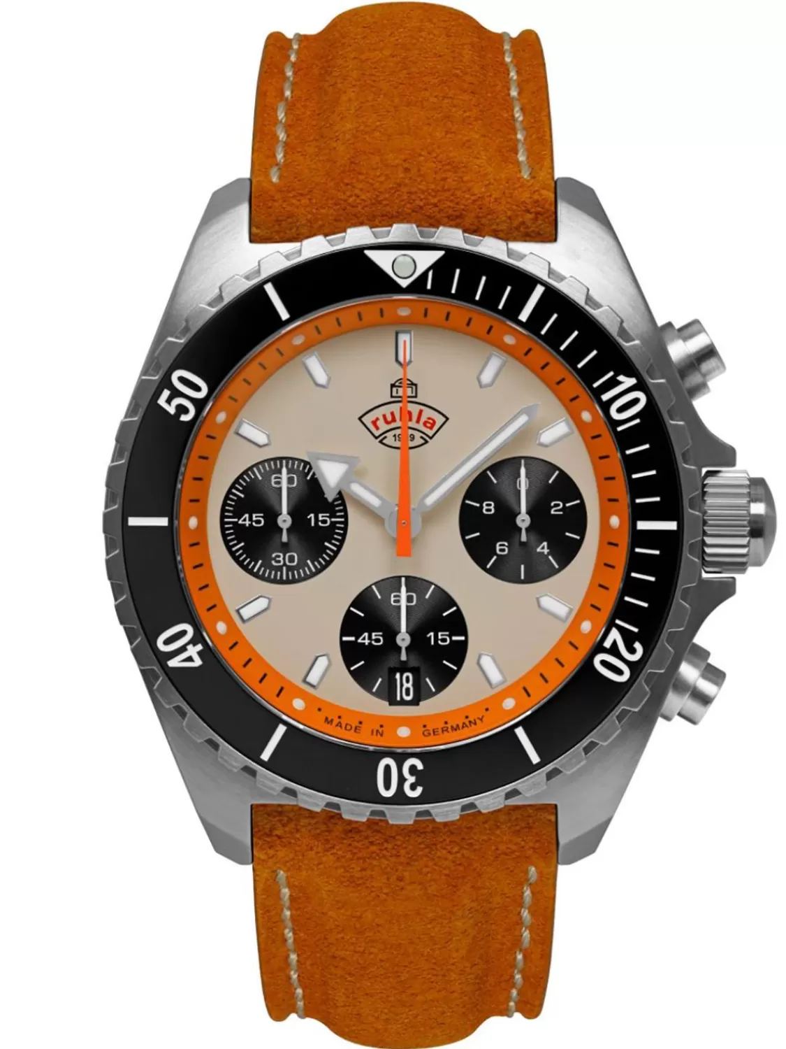 Ruhla Herren-Taucheruhr Chronograph Orange | Herrenuhren