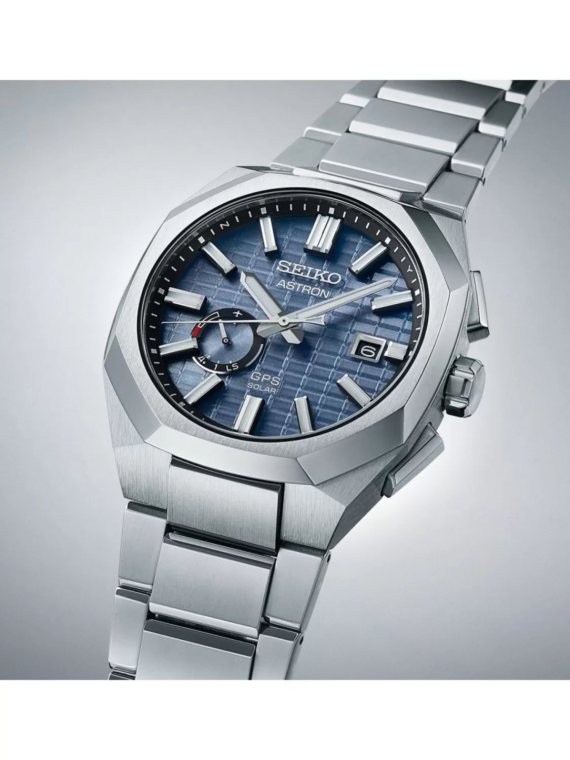 Seiko Astron Gps Solar Herrenuhr Titan Graublau | Herrenuhren