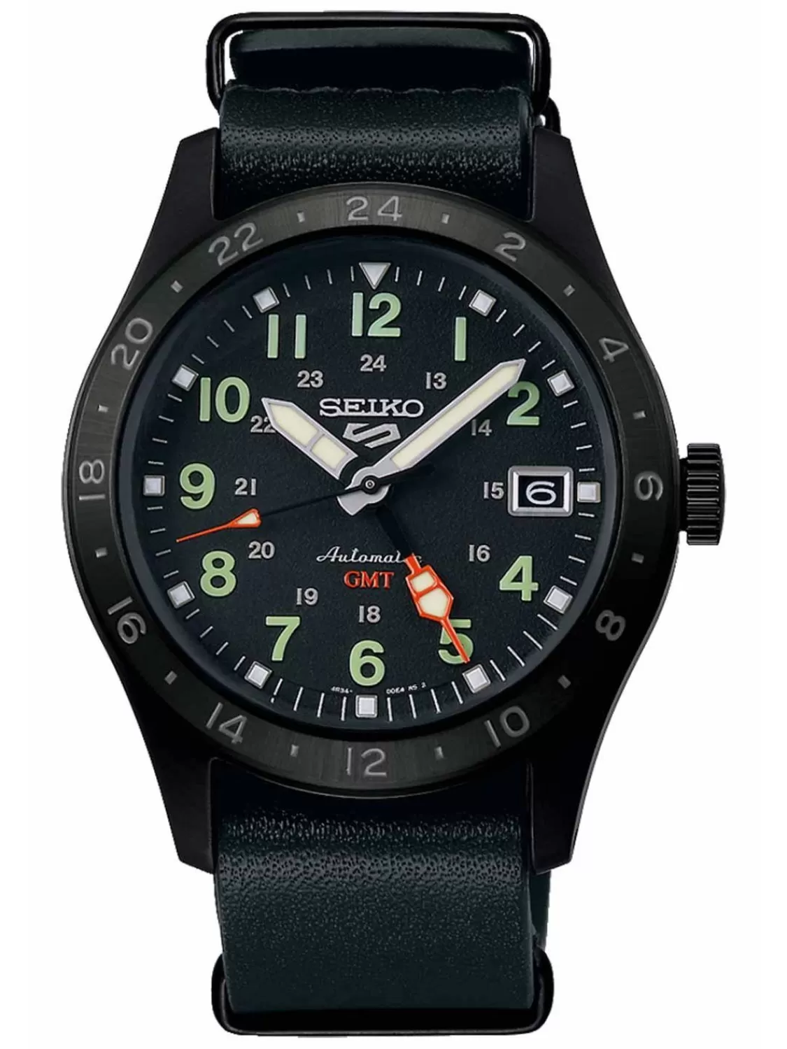 Seiko Herren-Armbanduhr Automatik Gmt Schwarz | Herrenuhren