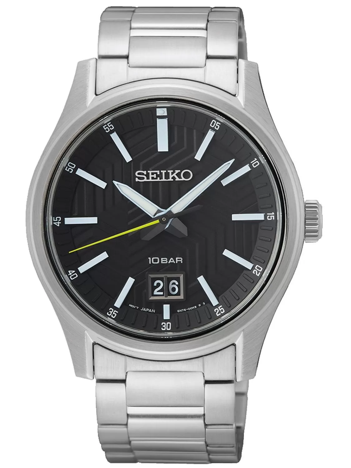 Seiko Herren-Armbanduhr Grosdatum Stahl/Schwarz | Herrenuhren