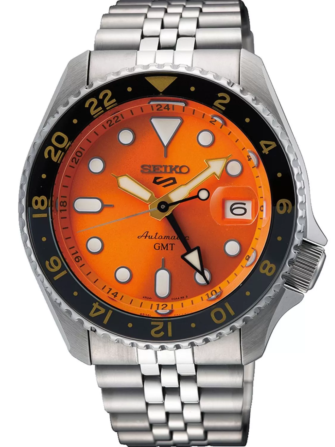 Seiko Herrenuhr Automatik Gmt Stahl/Orange | Herrenuhren