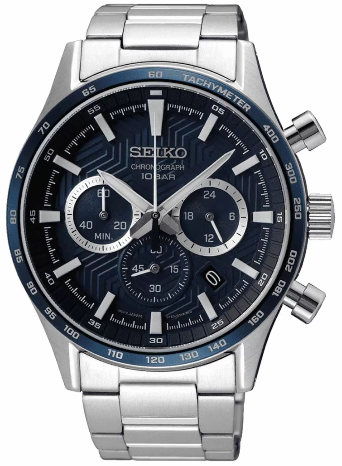 Seiko Herrenuhr Chronograph Stahl/Blau | Herrenuhren