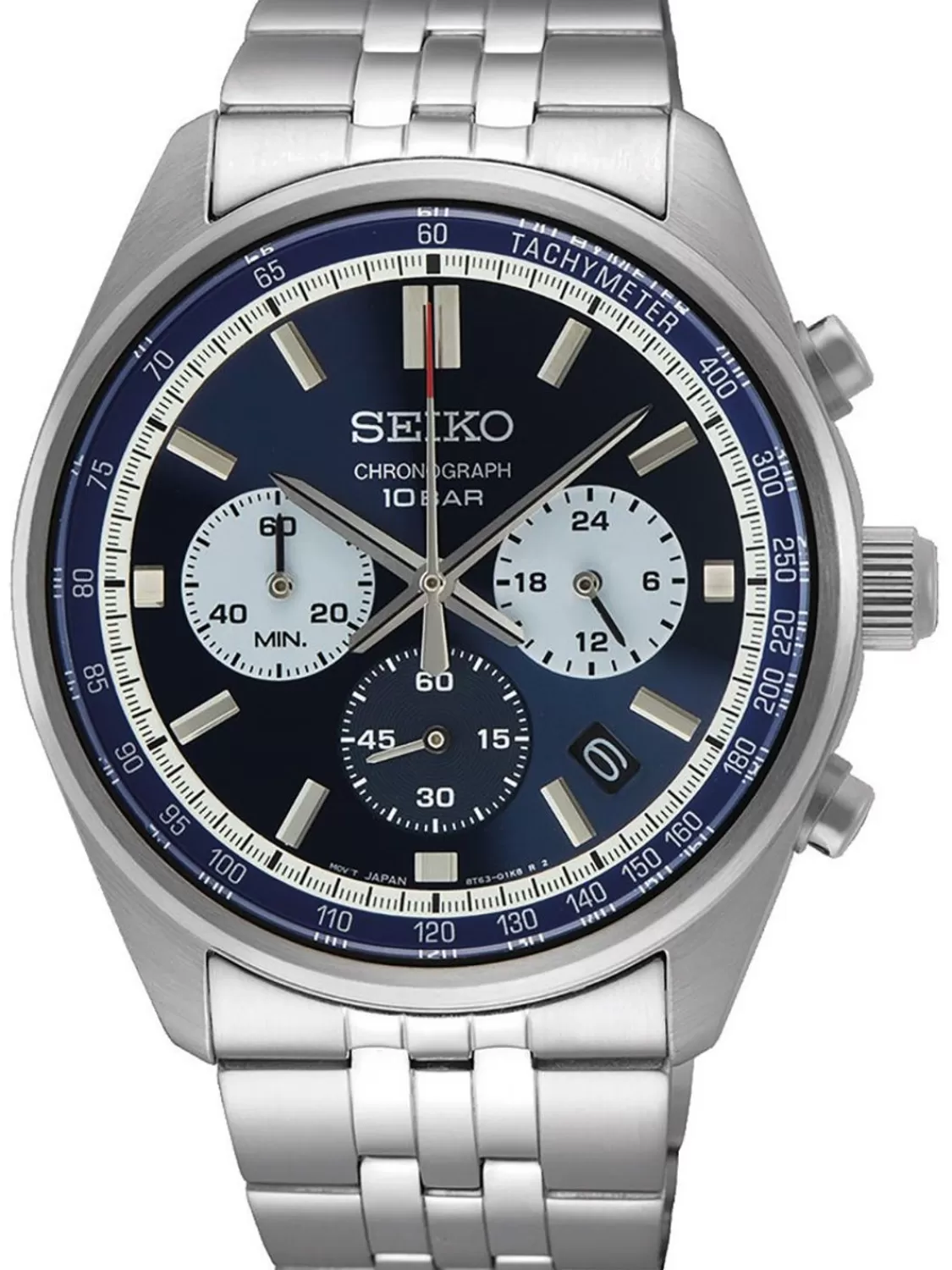 Seiko Herrenuhr Chronograph Stahl/Dunkelblau | Herrenuhren