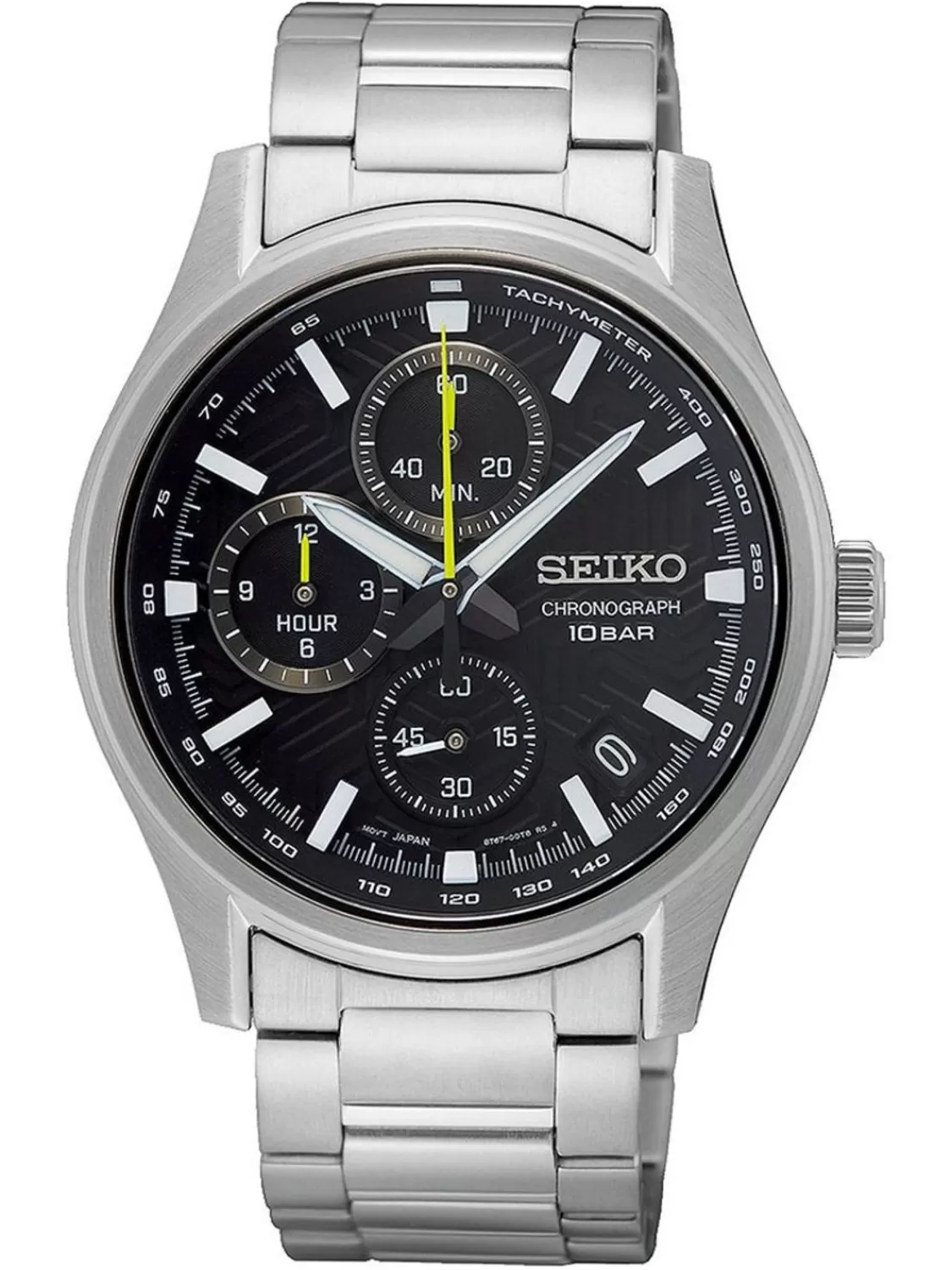 Seiko Herrenuhr Chronograph Stahl/Schwarz | Herrenuhren