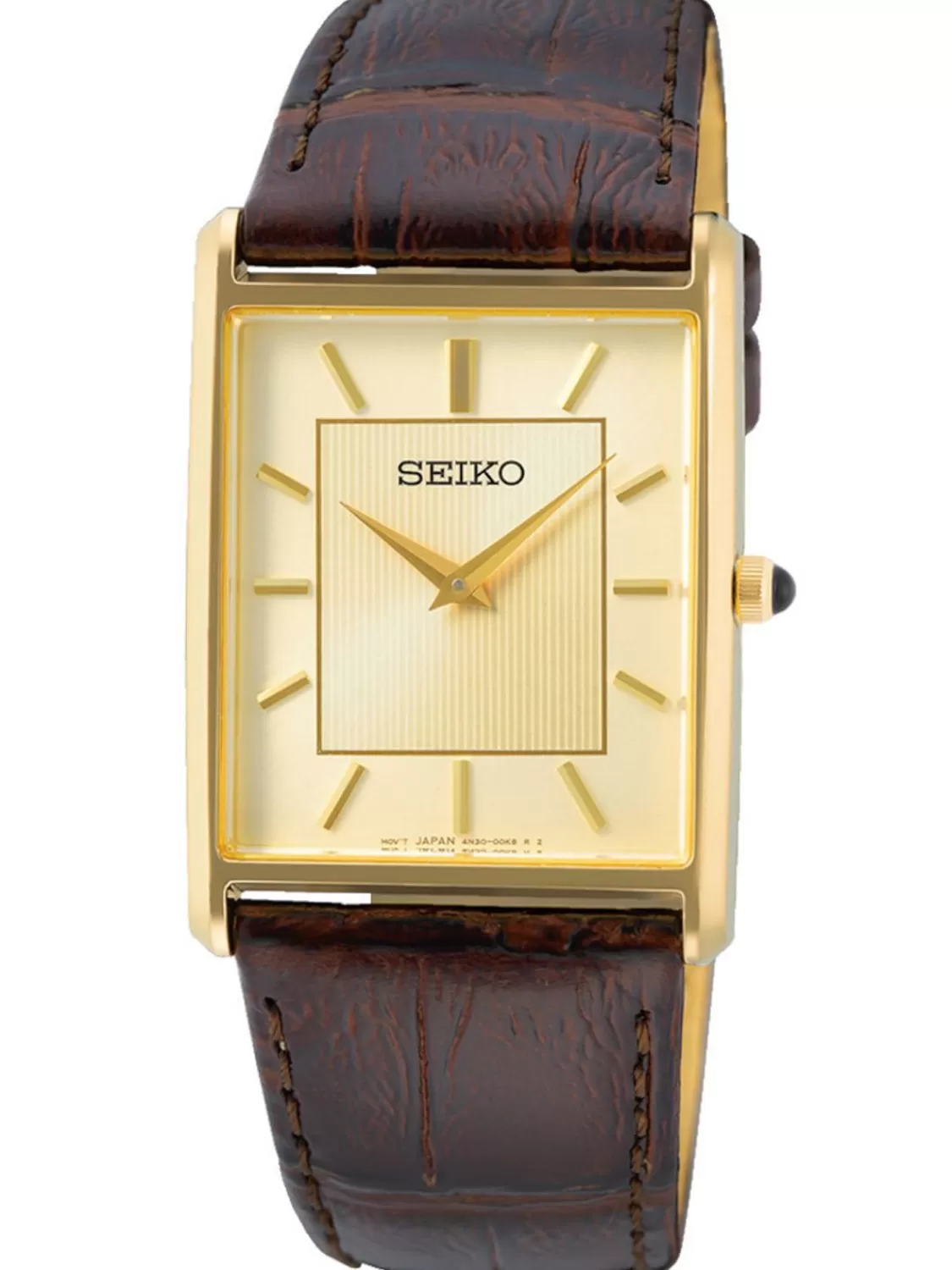 Seiko Herrenuhr Mit Lederband Braun/Goldfarben | Herrenuhren