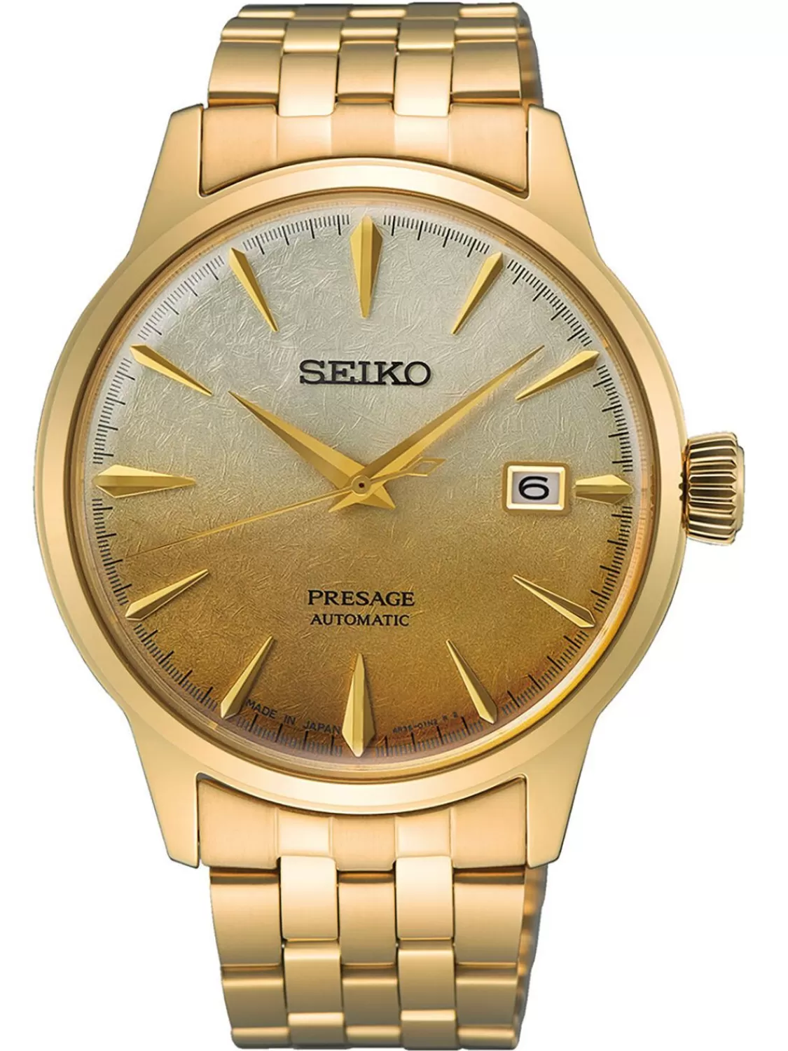 Seiko Presage Herren-Automatikuhr Cocktail Time Goldfarben | Herrenuhren