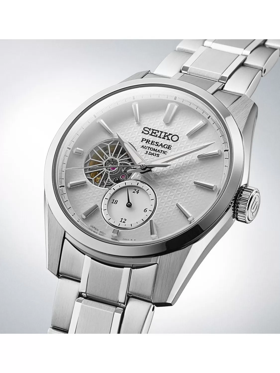 Seiko Presage Herren-Automatikuhr Sharp Edged Stahl/Weis | Herrenuhren