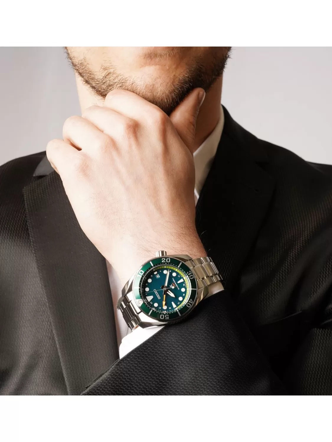 Seiko Prospex Sea Herren-Taucheruhr Solar Gmt Stahl/Grun | Herrenuhren