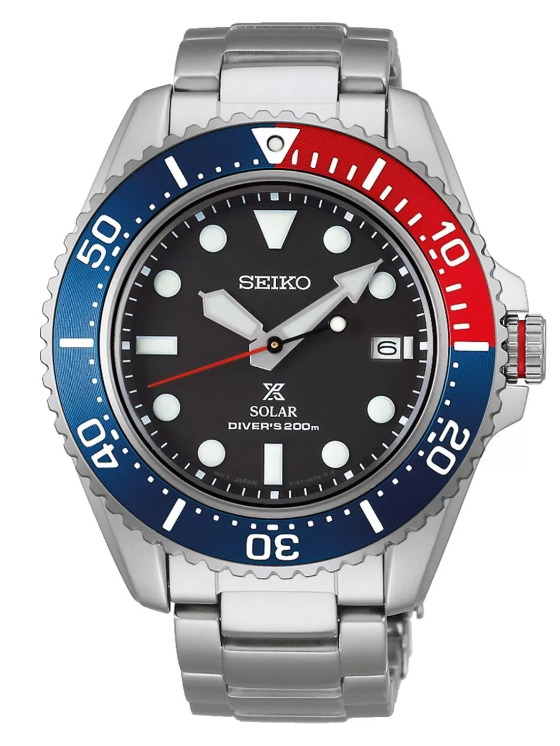 Seiko Prospex Sea Herrenuhr Solar Taucheruhr Blau/Rot | Herrenuhren