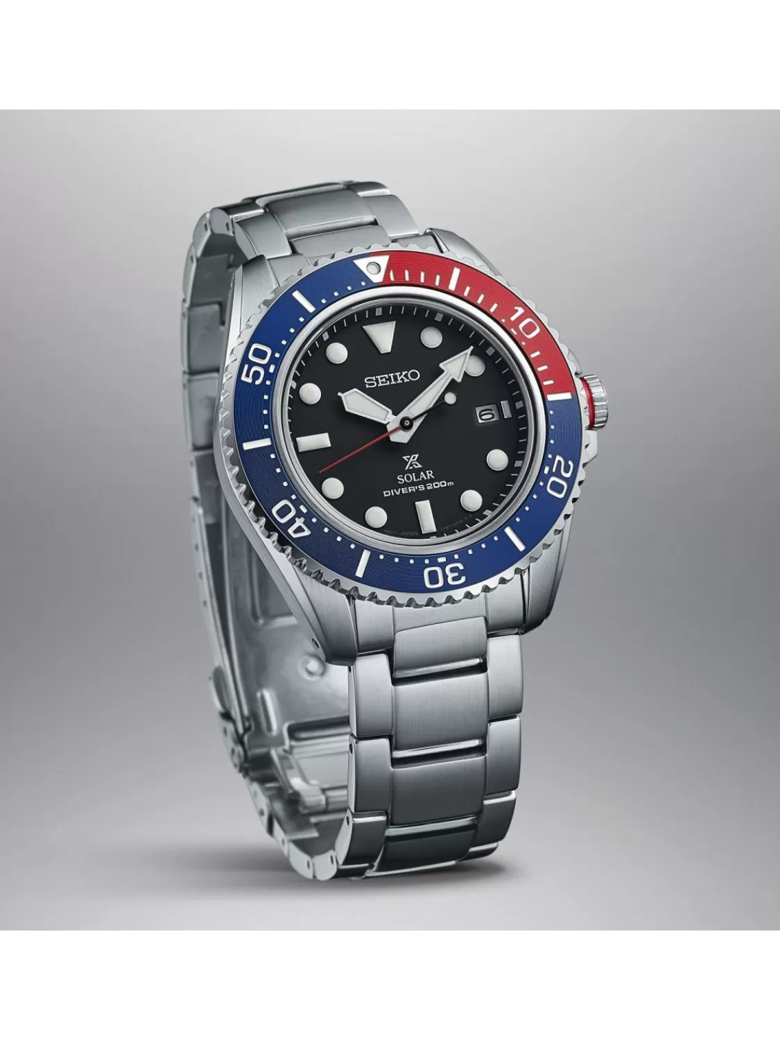 Seiko Prospex Sea Herrenuhr Solar Taucheruhr Blau/Rot | Herrenuhren