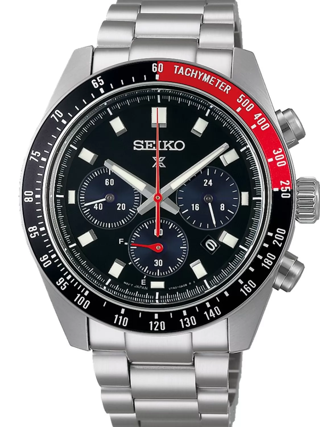 Seiko Prospex Speedtimer Herren-Armbanduhr Solar Schwarz/Rot | Herrenuhren