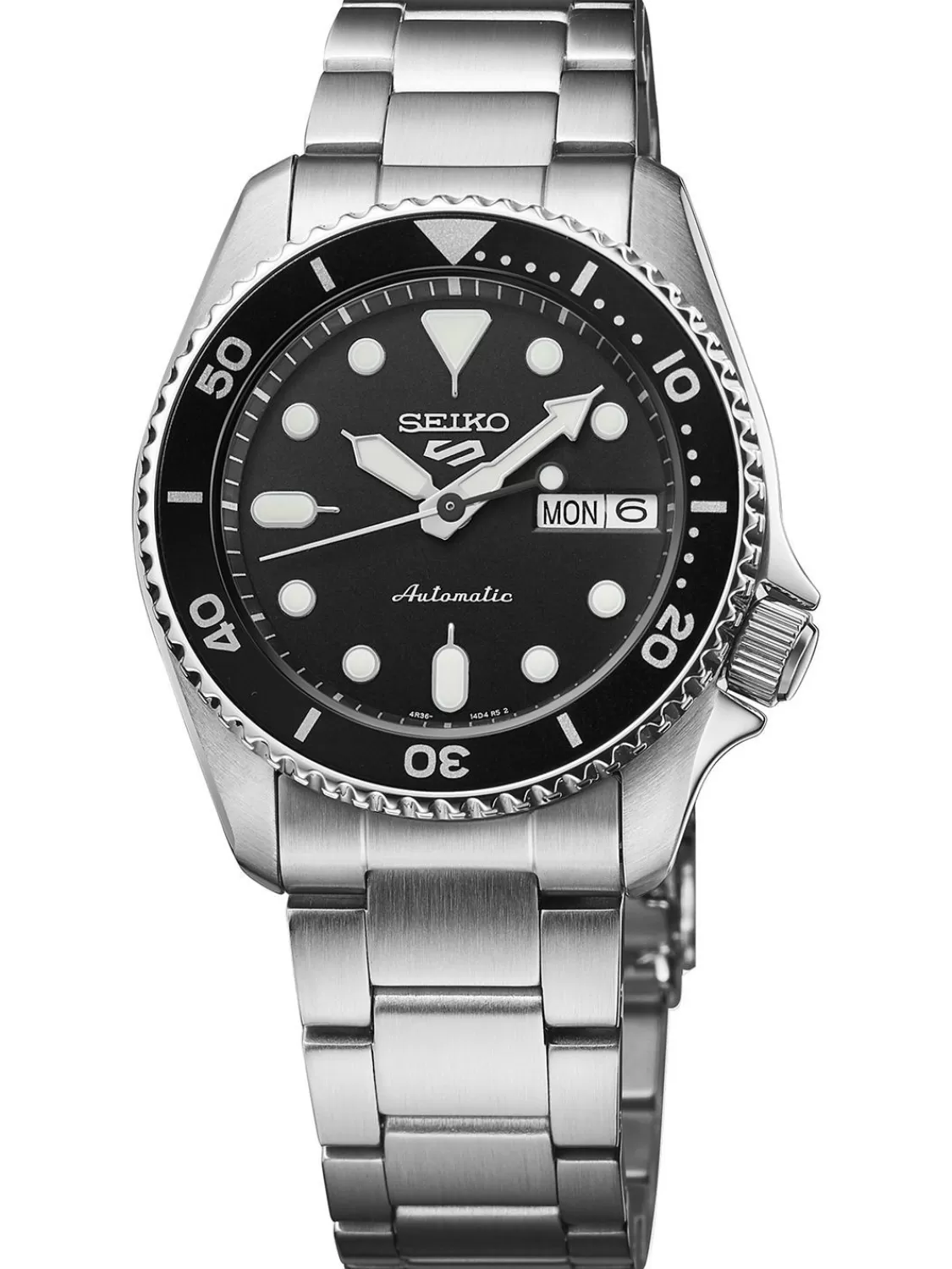 Seiko Unisex Armbanduhr Automatik Stahl/Schwarz | Herrenuhren