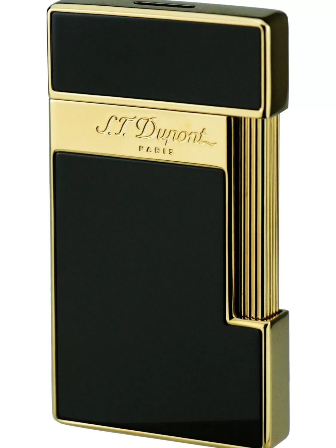 S.T. Dupont Feuerzeug Slimmy Schwarz/Gold | Feuerzeuge