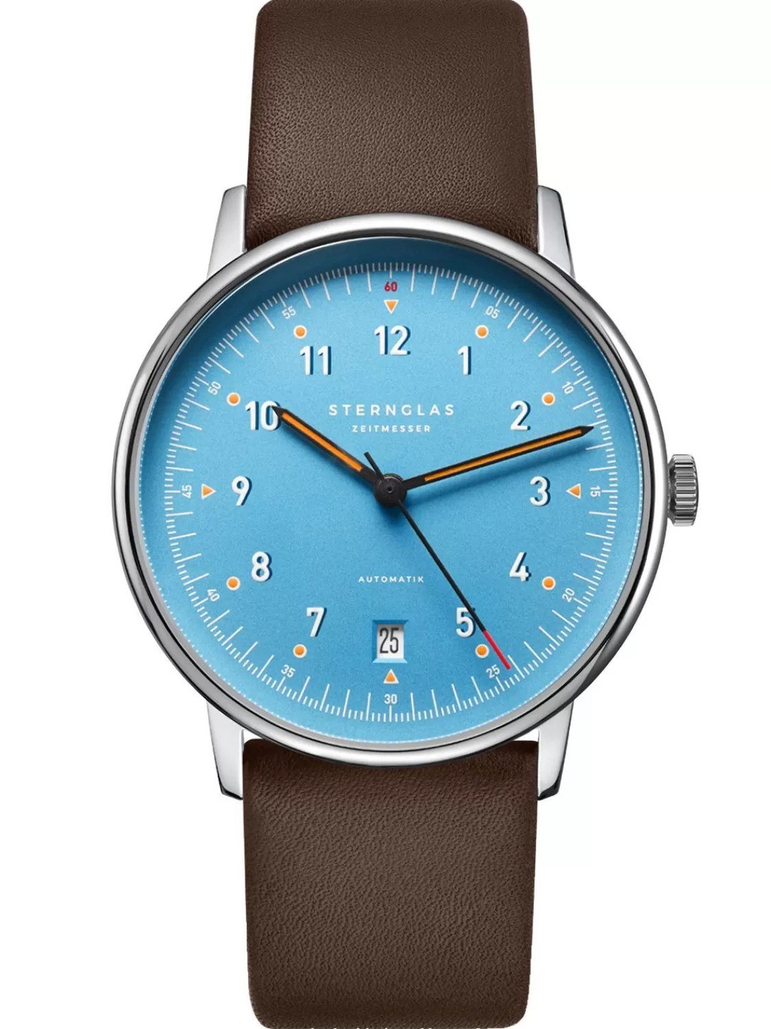 Sternglas Armbanduhr Automatik Lumatik Braun/Hellblau | Herrenuhren