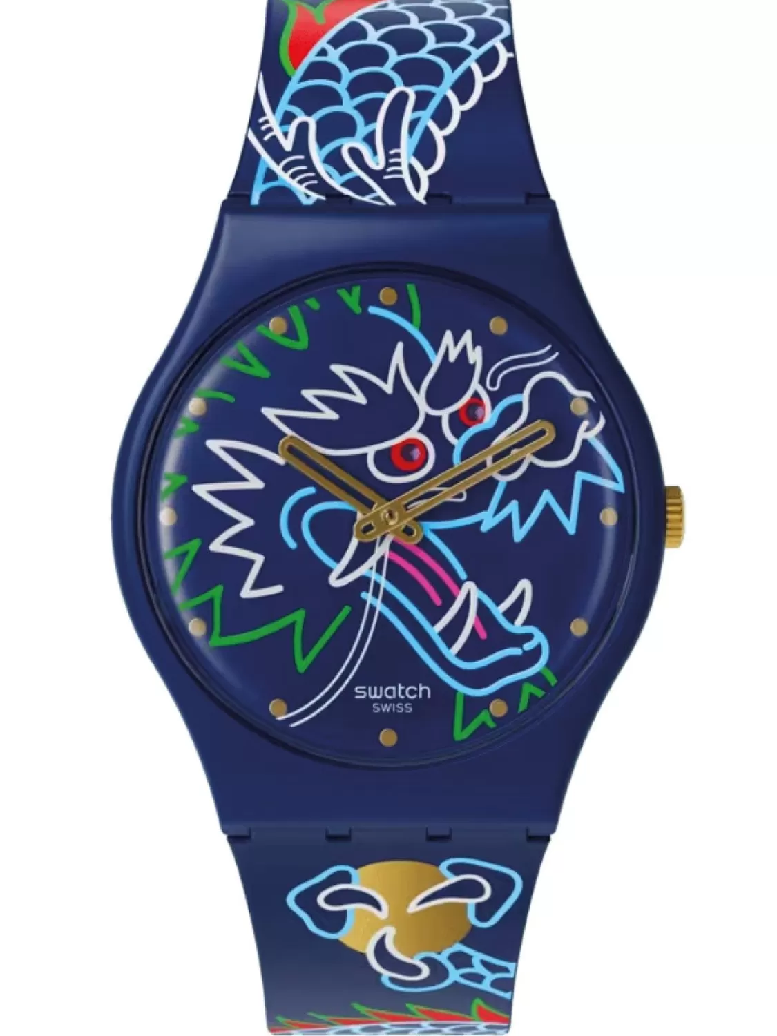 Swatch Armbanduhr Dragon In Waves | Herrenuhren