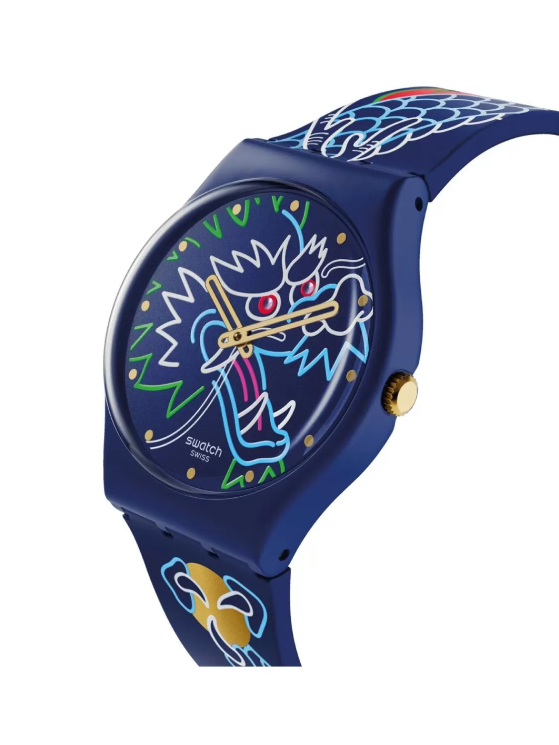 Swatch Armbanduhr Dragon In Waves | Herrenuhren