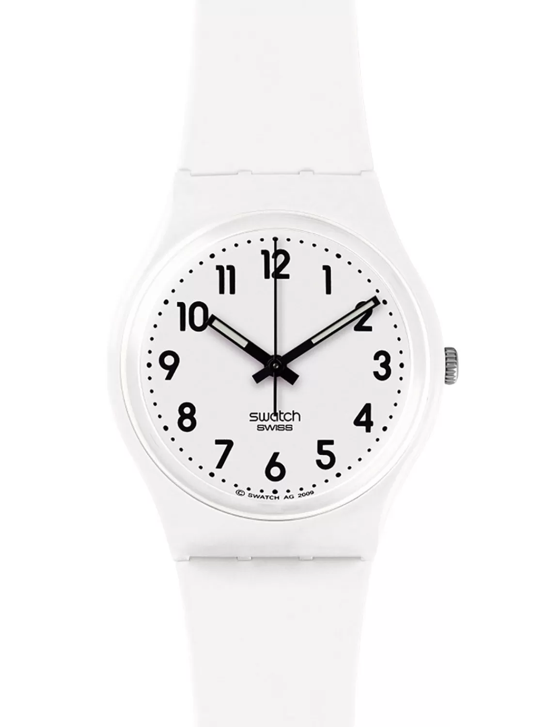 Swatch Armbanduhr Just White Soft | Damenuhren