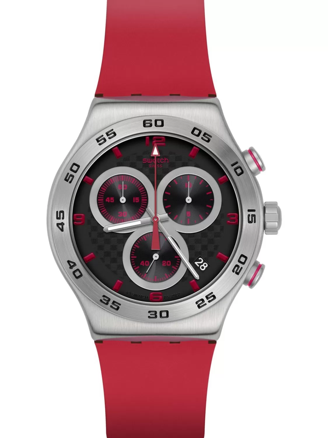 Swatch Irony Herrenuhr Chronograph Crimson Carbonic Red | Herrenuhren