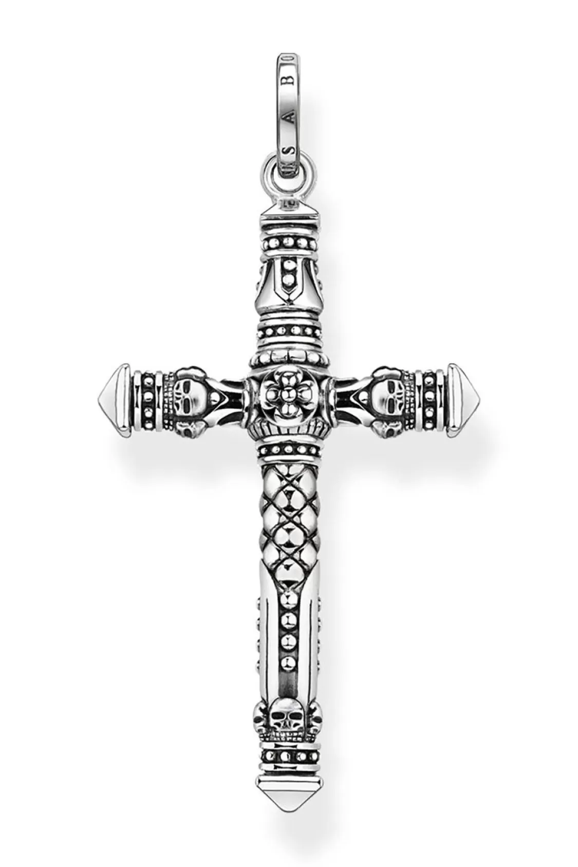 Thomas Sabo Anhanger Kreuz Mit Totenkopfen Silber | Herrenschmuck