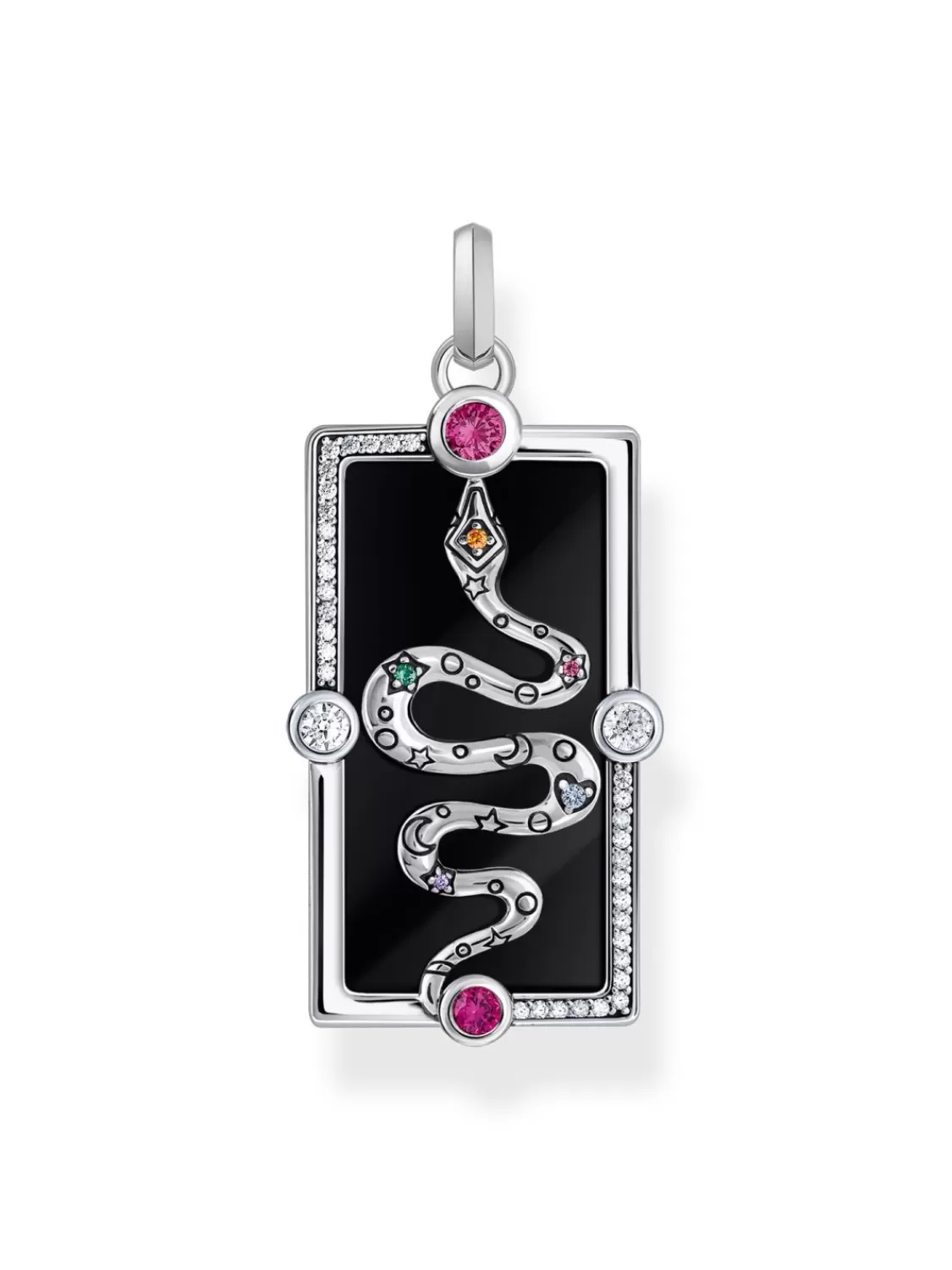 Thomas Sabo Anhanger Mit Schwarzer Emaille Und Schlange | Herrenschmuck