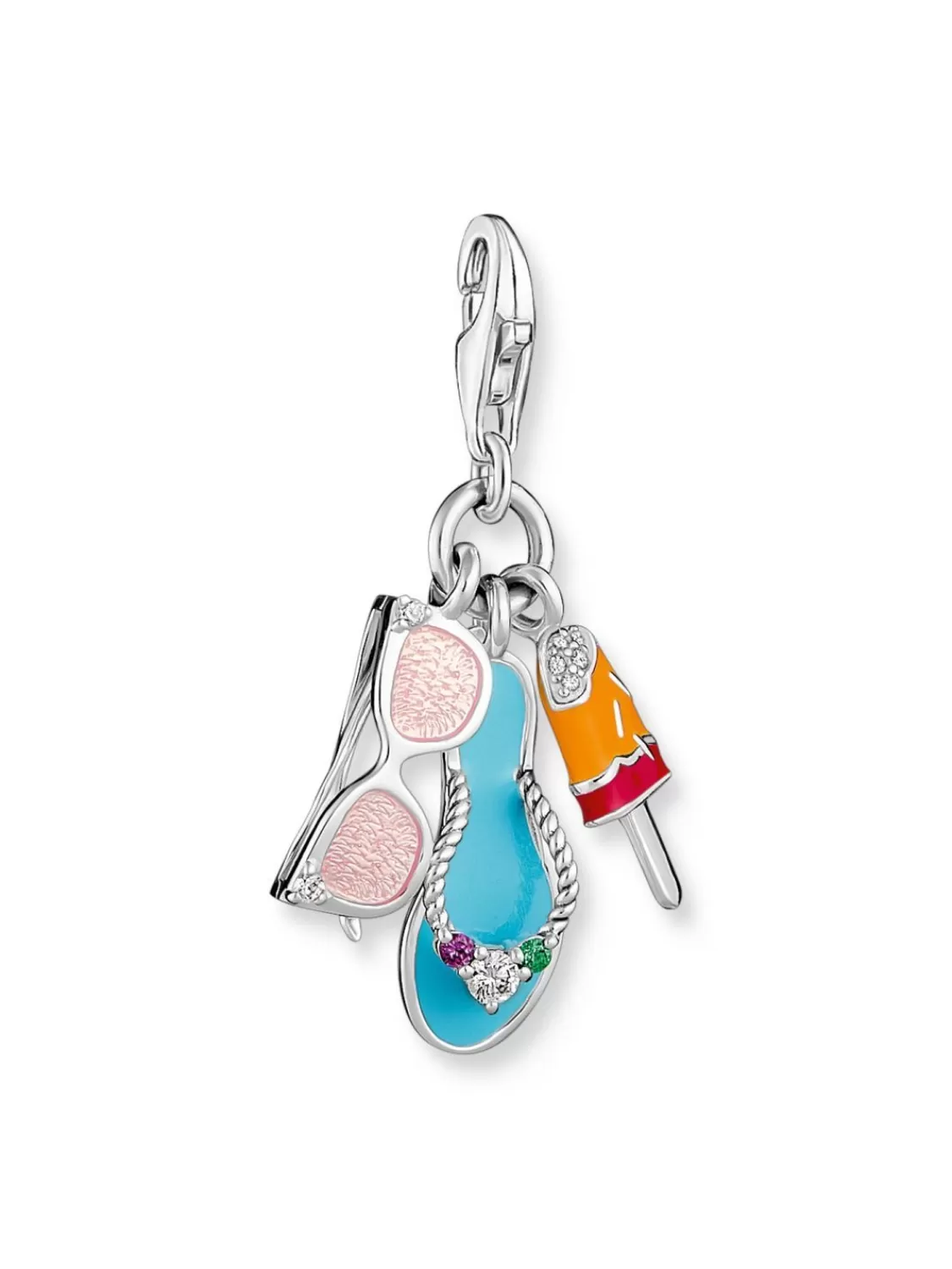 Thomas Sabo Charm-Anhanger Sonnenbrille, Badesandale, Eis | Damenschmuck