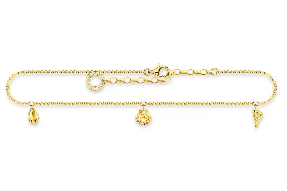 Thomas Sabo Damen Fuskette Muscheln Goldfarben | Damenschmuck