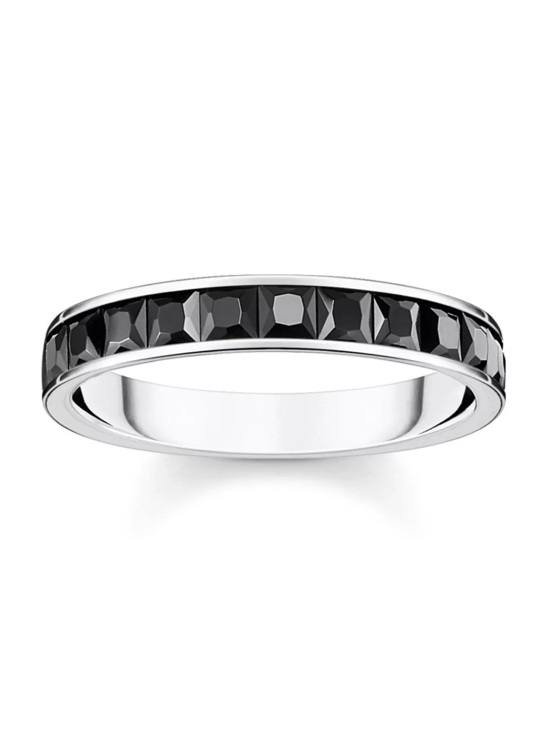 Thomas Sabo Damen-Bandring Schwarze Steine | Damenschmuck