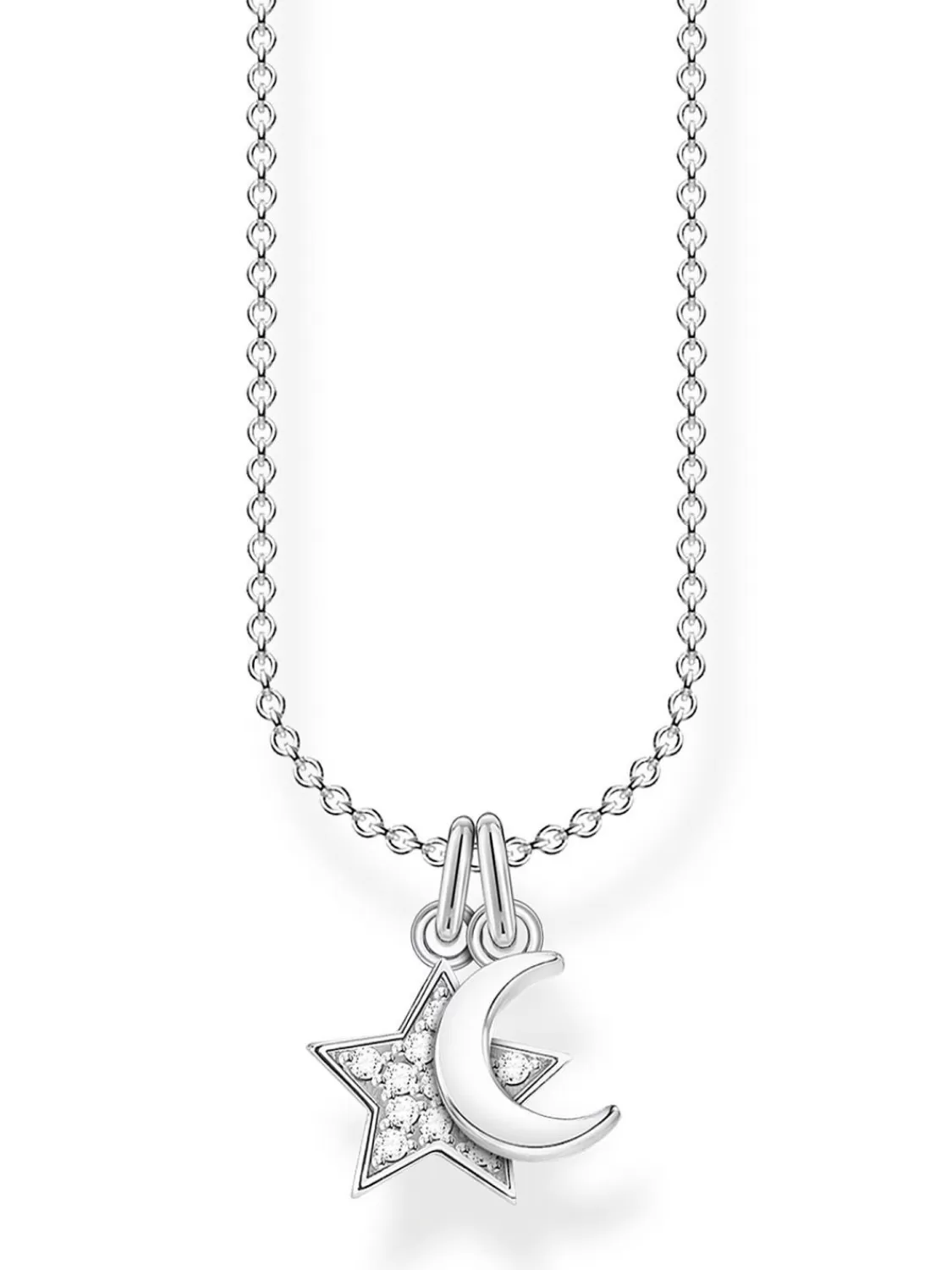 Thomas Sabo Damen-Halskette Silber Stern Und Mond | Damenschmuck