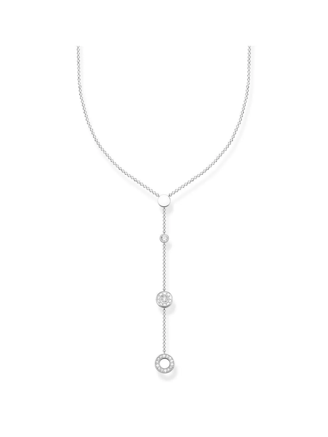 Thomas Sabo Damenkette Kreise Mit Weisen Steinen | Damenschmuck