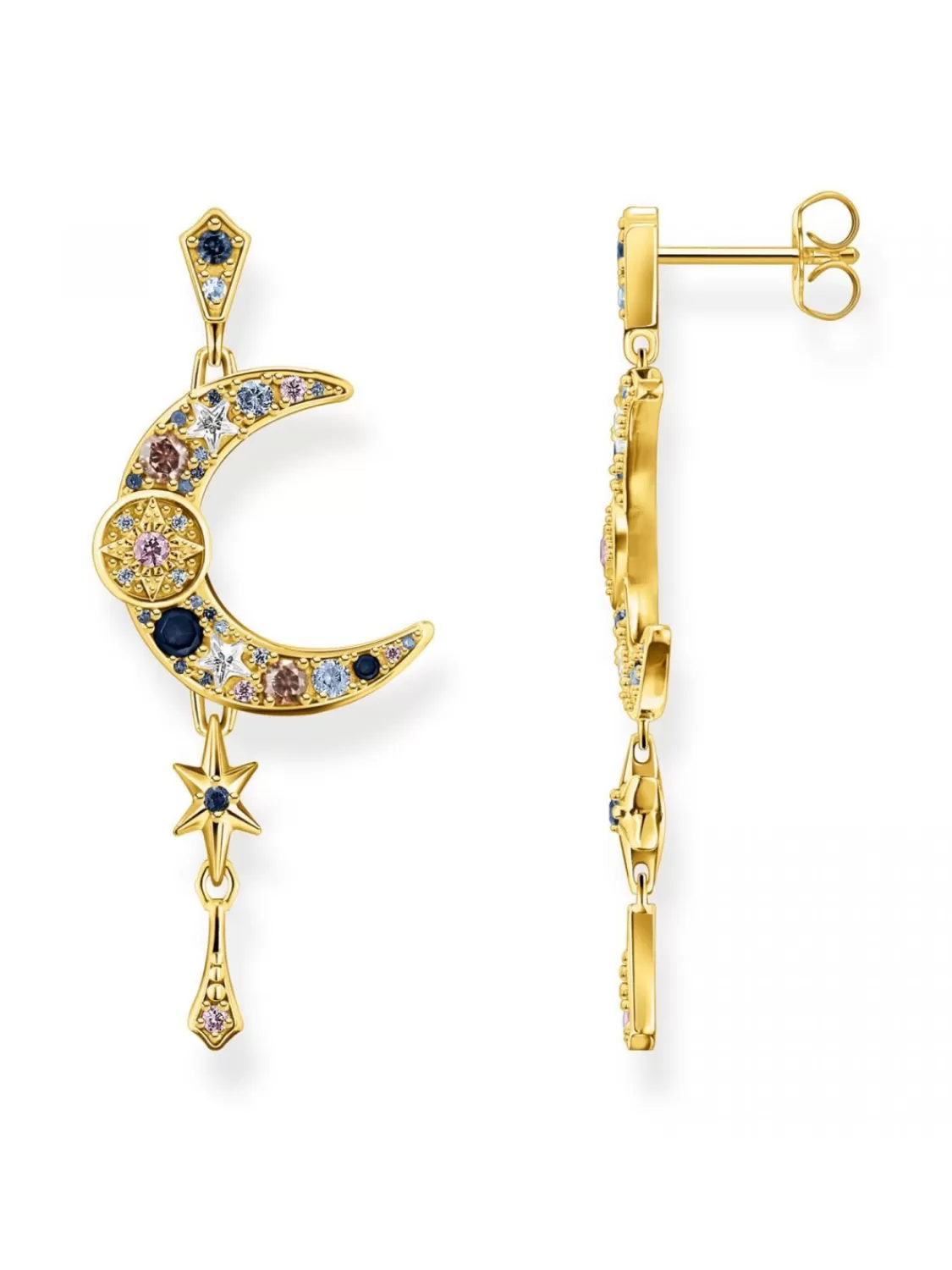 Thomas Sabo Damen-Ohrringe Royalty Mond Gold Plattiert | Damenschmuck