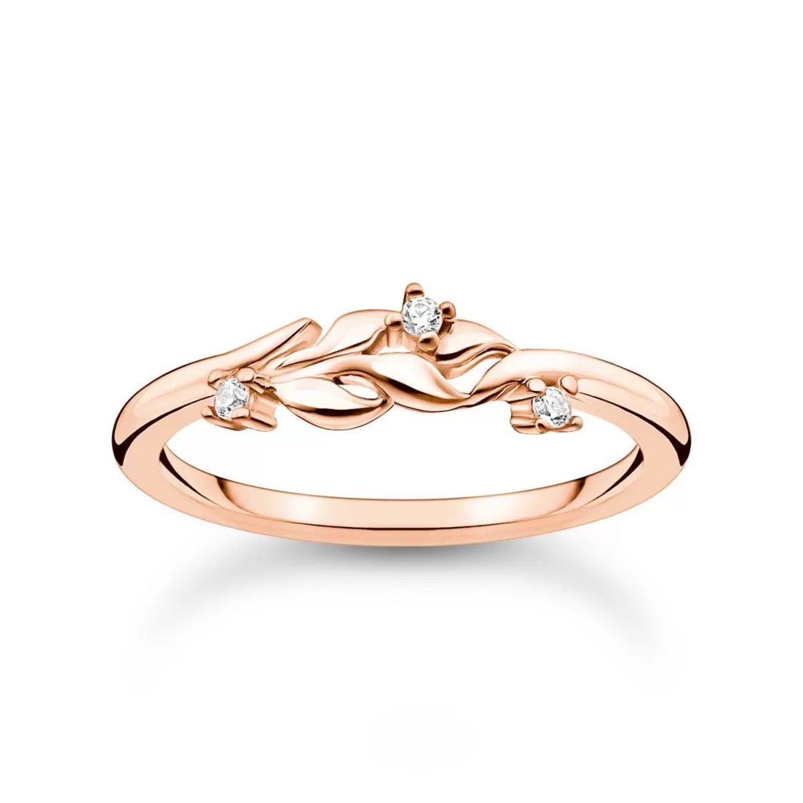 Thomas Sabo Damenring Blatter Rosegoldfarben | Damenschmuck