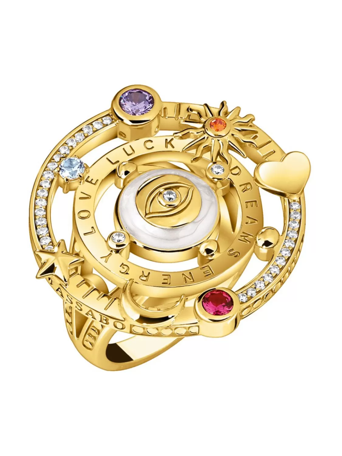 Thomas Sabo Damenring Im Kosmischen Design Goldfarben | Damenschmuck