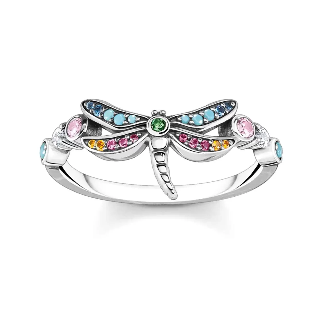 Thomas Sabo Damenring Libelle Mit Bunten Steinen | Damenschmuck