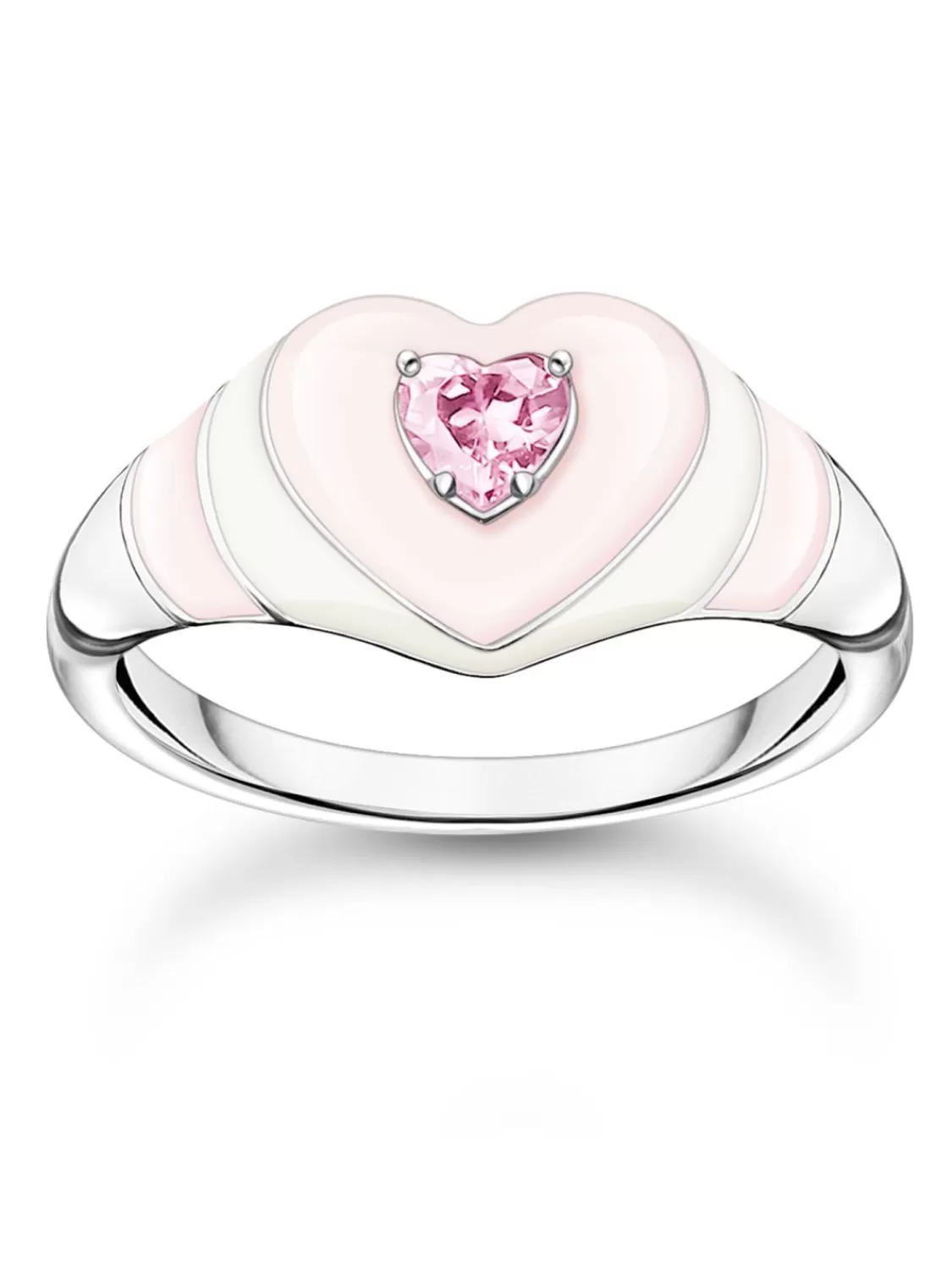 Thomas Sabo Damenring Mit Pinkfarbenem Stein | Damenschmuck