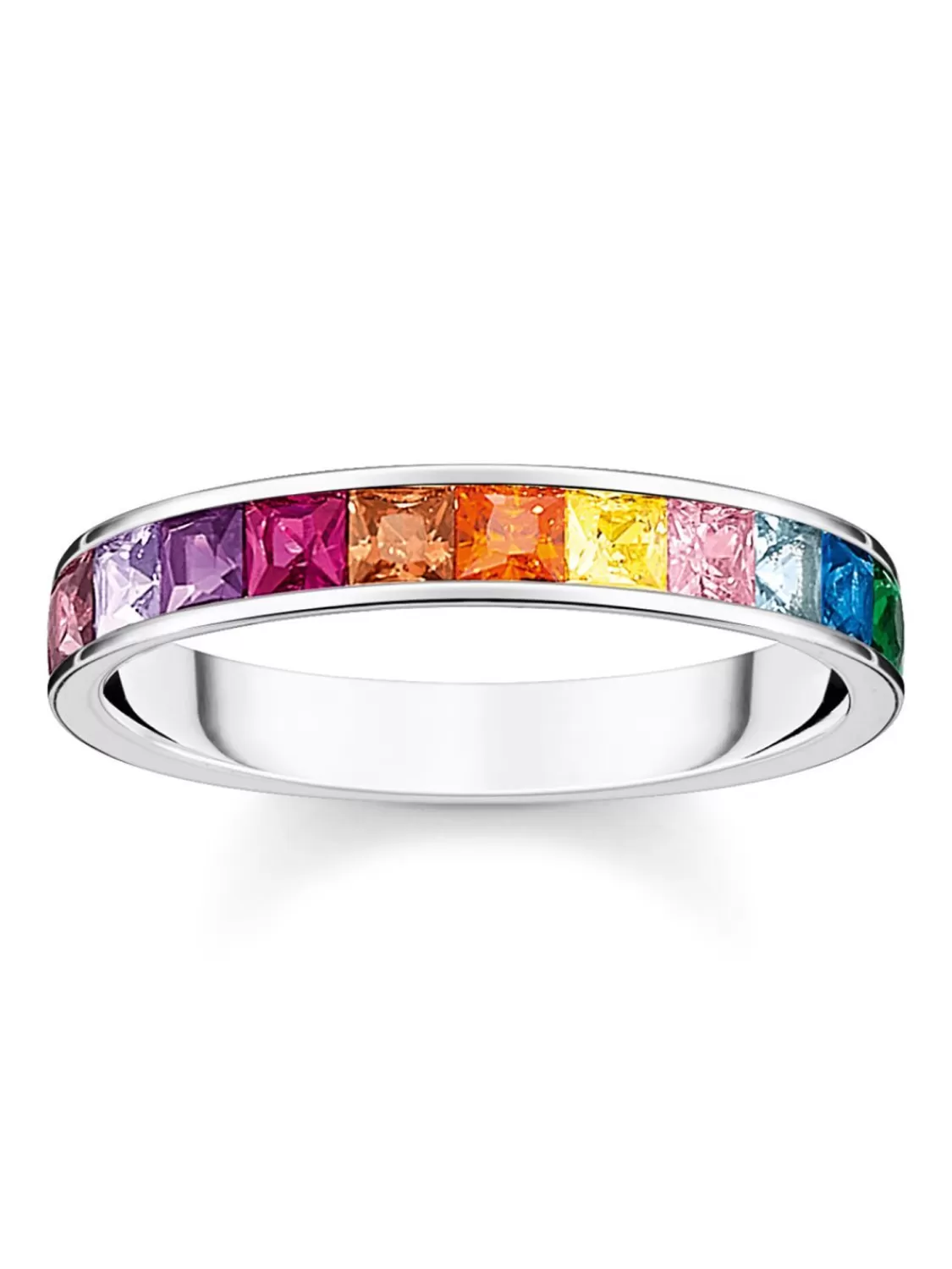 Thomas Sabo Damen-Ring Silber Bunte Steine | Damenschmuck