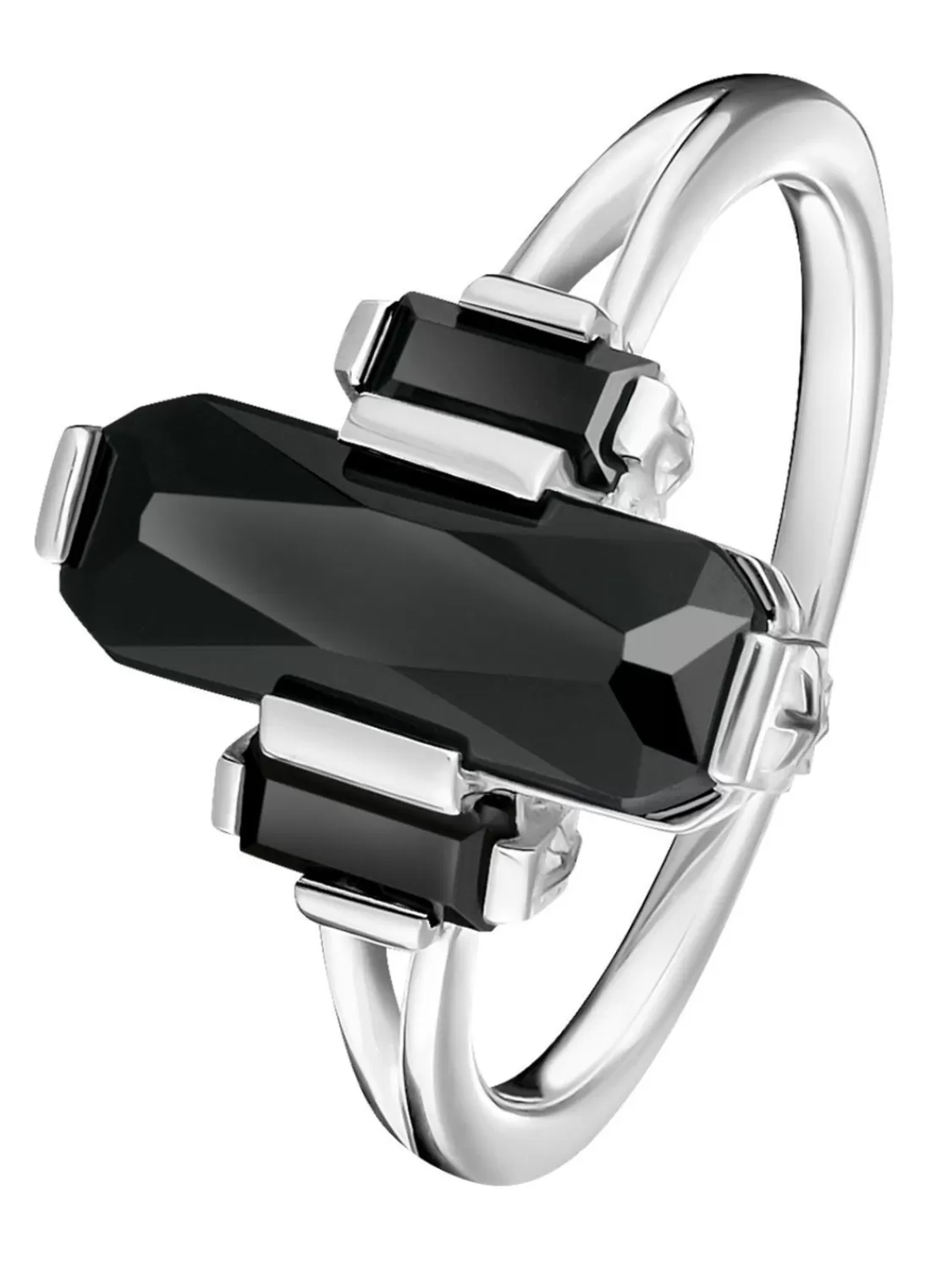 Thomas Sabo Damen-Silberring Schwarze Steine | Damenschmuck